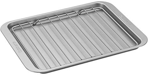 Cuisinart AMB-TOBPRK Toaster Oven Broiling Pan w/Rack, Silver, 11.2(l) x 8.6(w) x 0.06(h)