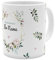 printplanet® Tasse mit Namen personalisiert - Motiv: Floral - individuell gestalten - Farbvariante Weiß