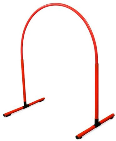 SPORTIKEL24 Hoopers Hoop – wetterfest, VDH-konform & farbig – mit Stecksystem für sicheres Hundetraining – aus robustem Kunststoff – Flexibler Hundesport-Reifen mit Stecksystem – Rot