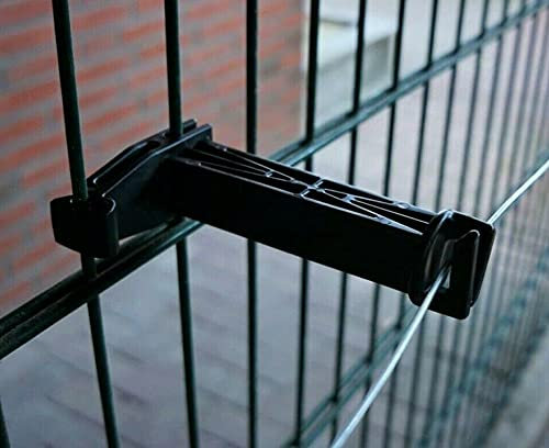 Isolator für Doppelstabmattenzaun Elektrozaun Gartenzaun, Band Litze Seil Draht (10)