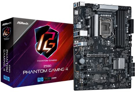 ASRock Z590 Phantom Gaming 4 Motherboard, ATX, LGA1200-Sockel, Z590, One size