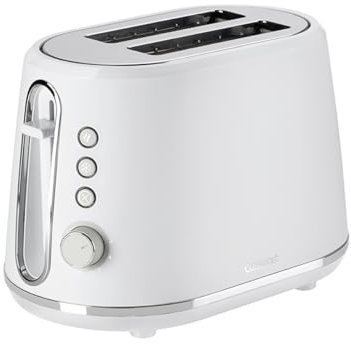 Cuisinart 2-Scheiben-Toaster | Extra tiefe, extra breite Schlitze, ideal für dickes Brot und Bagels |Hochstellhebel | 7 Bräunungsstufen plus Abtauung | Passender Wasserkocher erhältlich | Warmes Weiss
