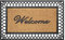 OLIVO.shop | EDEN Tappeto zerbino in cocco inciso e gomma per esterno, zerbino esterno antiscivolo, zerbino cocco naturale, scritta Welcome - 45x75cm, 4 varianti (ARCO)