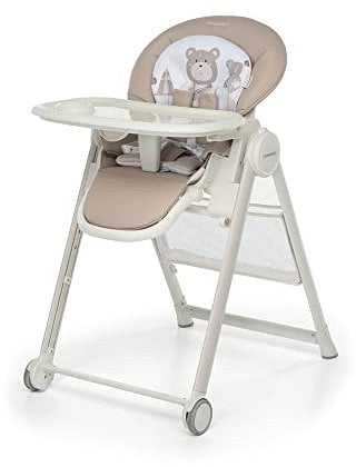 Foppapedretti Seggiolone Sdraietta Misterchef, bambini da 0 a 3 anni (fino a 15 Kg), Seduta/Poggiapiedi/Schienale Regolabili, Cesto Porta Oggetti, Stabile, con Imbottitura Lavabile, Augh