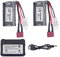 Accessories 2PCS 7.4V 800mAh T-Plug Rechargeable Li-ion Lithium Battery and 1 x 2-in-1 Charger for YC100 HM161 HM162 HM166 HM201 9145 RC Toy Car RC 4WD High Speed Off-Road RC Car