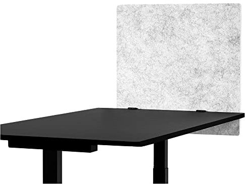 vilz seitliche Schreibtisch Akustik Trennwand 55x55x1.8 cm inkl. Halterungen - akustischer Schreibtischteiler quadratisch aus Filz
