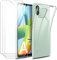Cover per Xiaomi Redmi A1 / Redmi A2 con 3 Pezzi Vetro Temperato Pellicola Protettiva, Trasparente Morbido TPU Protettiva Custodia 6,52''
