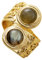 Vintage Damen 2 Stein Amethyst Türkis Ring Cocktail Verstellbar Versilberter Ring Jubiläumsschmuck,Labradorit Gold,Einstellbar