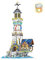 Reobrix 66028 mittelalterliche Leuchtturm Baustein-Set, 2023 Neu Großer Burg Baustein mit LED-Licht/drehbare Turmspitze/geschichtetem Design, 3228 PCS Klemmbausteine ​​Geschenk