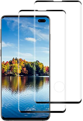 AssKdys Schutzfolie für Samsung Galaxy S10 Plus, 9H Härte Folie, 3D Curved Volle Bedeckung Gehärtetes Glas,Anti-Öl,Anti-Bläschen, Displayschutz Folie für Galaxy S10 Plus Schutzglas [2 Stück]