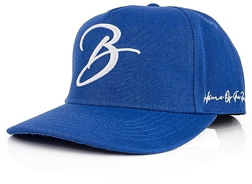Blackskies® Script Baseball Cap | Damen und Herren Luxury Premium Snapback Hat | Schirm Mütze Flanell Urlaub Sommer Kappe Blau