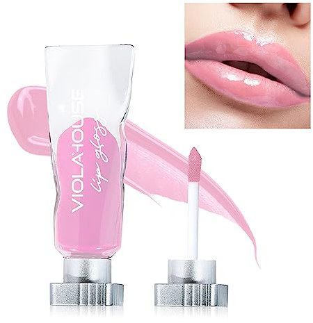 VIOLA HOUSE Gloss à Lèvres Hydratant,Non Collant,Brillance Longue Tenue,Huile Pour les Levres,Fini Brillant,Gloss Transparent,Repulpant avec effet hydratant 4ml/0.13 fl.oz(12)