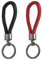 SEABABOO 2PCS Schlüsselanhänger Geflochtenes Leder LeaderAuto Schlüsselanhänger Geflochtenes PU Leader Gewebter Für Motorrad, Auto und Haus gewebte Schlüsselanhänger schwarz + rot