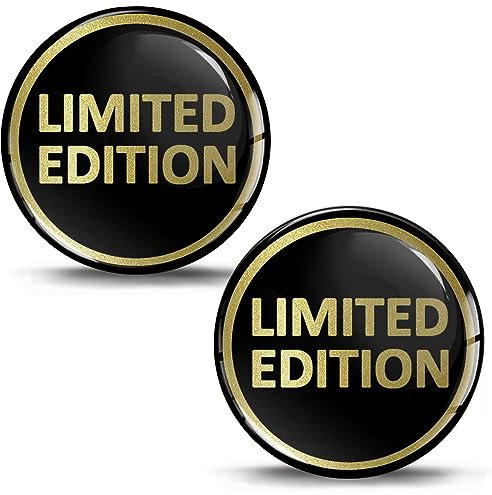 SkinoEu 2 x 3D Gel Silikon Aufkleber Limited Edition Gold Stickers Auto Motorrad Fahrrad Telefon Laptop KS 21