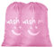 IHOMAGIC 2er Wäschesäcke mit Kordelzug, Reise Schmutzwäsche mit Wash me Wäschesammler Wäschetasche für Reise Wohnungen oder Häuser, Smiley Wäschebehälter Für Steppdecken, Bettlaken 66x96cm, Rosa