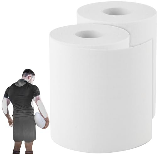 2 Rollen Tapeband Fussball, Extra Breit Wasserdicht Rasenband für Armfußball Extrem Klebend Sporttape Wickelband für Übungen Gymnastik um Rasenverbrennungen Vorzubeugen (Weiß)
