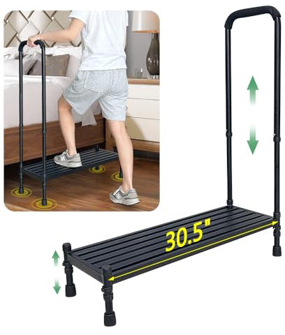 Medizinischer Tritthocker mit Griff für ältere Menschen, Hocker für Hochbetten, Senioren, SUV, Auto, Tritthocker mit Handlauf, Handicap-Sicherheits-Tritthocker für Erwachsene, robuster Tritthocker für