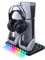 Wigearss Vertikaler Lüfter Ständer Kühlstation mit 3 Stufen Einstellbare Ventilatorgeschwindigkeit, RGB Licht, Dual Controller Ladegerät für PS5/PS5 Slim