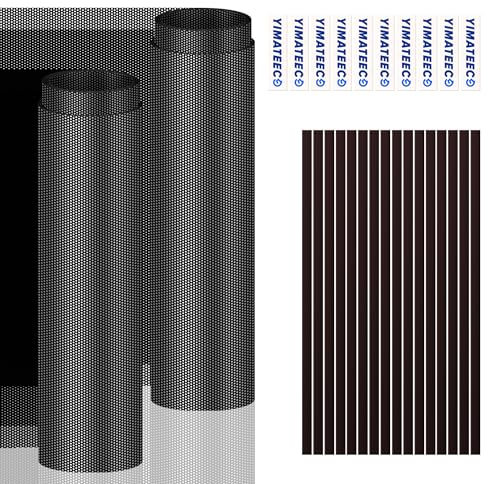 YIMATEECO Filtro de polvo de PC de 400 x 300 mm, paquete de 4 filtros de malla antipolvo de PVC, a prueba de polvo, rejillas de ventilador con tira magnética para altavoz de carcasa de computadora