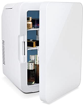 eklipt Mini Fridge for Bedrooms 10L/12 Cans with AC/DC Powered, Quiet Mode, Small Skincare Portable Beauty Fridge for Cosmetic, Office or Car
