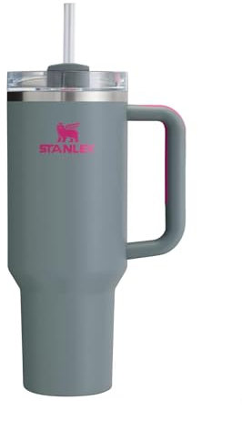 STANLEY Quencher H2.0 FlowState Stainless Steel Vacuum Insulated Tumbler with Lid and Straw for Water, Iced Tea or Coffee (Grey Rock, 40 oz)