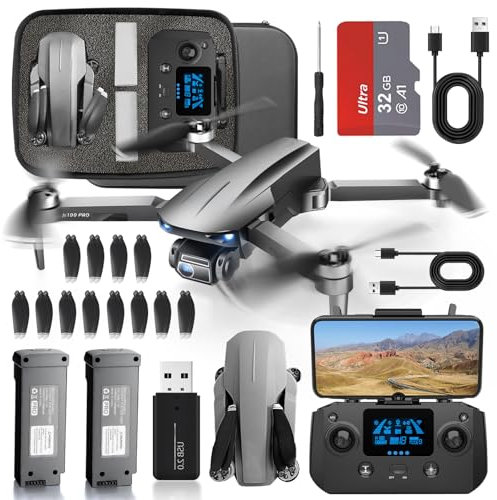 HHD Drohne mit 4K Kamera für Erwachsene Anfänger, 249g faltbar 5G FPV Übertragung, 32GB SD Karte inklusive, RC Quadcopter, bürstenloser Motor, Smart Return Home, Headless Modus und 2 Geschwindigkeiten