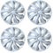GTEVDK 4 Stück Radzierblenden Set für Opel Adam 2012-2020,Stahlfelgen Felgendeckel Radkappensatz Zubehör,B4-16 inch All Silver