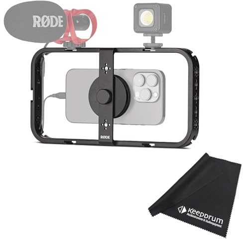 Rode Phone Cage magnetische Halterung für Smartphones + keepdrum Mikrofasertuch