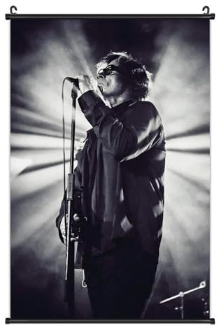 QINSCX Mark Lanegan Vintage-Poster, Motiv: Sänger, dekoratives Gemälde, Leinwand, Wandgemälde, Poster, Zuhause, Schlafzimmer, Dekoration, schwarze Achse mit solidem Rahmen, 40 x 60 cm