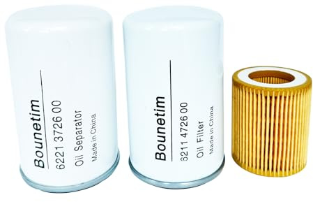 Kit de filtro 6221372600 Separador de aceite de aire 6211472600 Filtro de aceite 6211473700 Filtro Ailr compatible con filtro de repuesto de compresor de aire Quincy, piezas de filtración para
