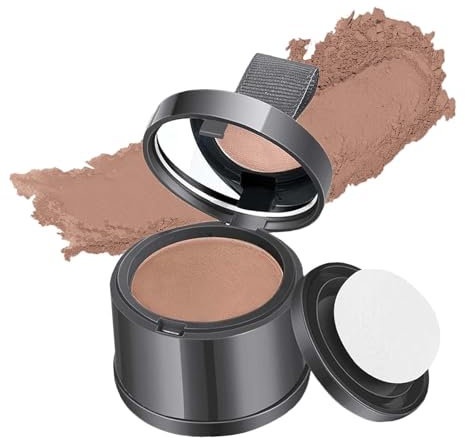 VIDSTW Ansatzpuder Haarpuder Männer Frauen Haarpuder Ansatz Hair Powder für Haaransatz Kaschieren, Graue Haare Abdecken (Hellbraun)