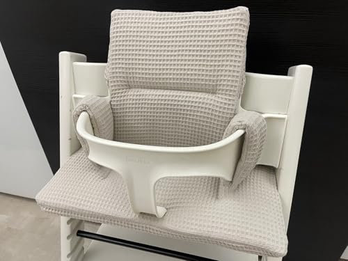 Tripp Trapp Sitzkissen Kissenset für Stokke Hochstuhl - Waffelpiqué Creme