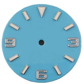 PSDFJAD ZHGUIMING Digital 369 Uhr Zifferblatt 3c Super Grün Glow in the Dark 28,55mm for NH35 NH36 automatische Bewegung Montage Uhr zifferblatt Teile(WZ-N-86)