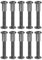 PATIKIL M8 x 35 mm Vis Chicago à Tête Hexagonale, 10 Ensembles Vis de Fixation pour Boulons, Écrous à Tête Creuse, pour Scrapbooking, Ceinture, Album Photo, Réparation de Meubles, Noir