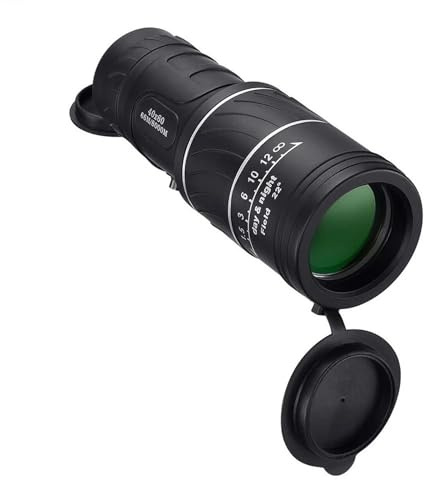 ZXLPHAZ Nachtsichtfernglas für Erwachsene, tragbares Teleskop 40 x 60 Militär-HD-Profi-Monokular-Zoom-Fernglas Nachtoptik-Zielfernrohr Großes Sichtteleskop für Jagd und Camping