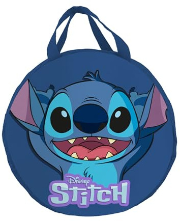 Disney Stitch Aufbewahrungs Tasche, Runder Organizer mit Griffen, Spielzeugaufbewahrung für Mädchen, Extra großer Kleiderkorb, Kinder Zimmer Dekoration