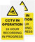 YIKIADA 2 Pack CCTV in Operation Sign 24 Hour Recording in Progress 200 × 300 mm Aluminum Waterproof Metal Reflective Self Adhesive Signal for Business Classroom Outdoor Indoor