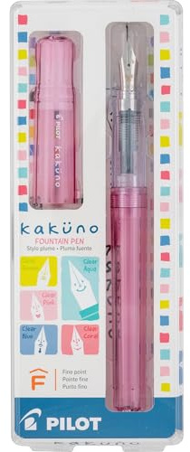 PILOT Kakuno Fountain Pen, Pink Barrel, Fine Nib