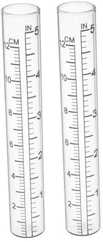 ANDRESLAD Regenmesser Zur Aufzeichnung Von Niederschlägen – 2 Ersatzrohre Für Regenmesser Im Außenbereich – Werkzeuge Zur Wassermessung Für Garten Und Hof