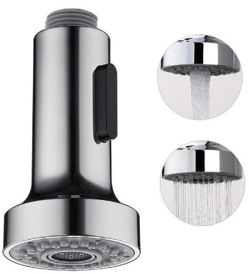 Guyode Douchette Evier Cuisine, 2 Modes Embout Robinet Cuisine, Tete de Robinet pour Rétractable Mitigeur Cuisine Universel G1/2 Pivotant à 360°Remplacement Filetage Mâle (Argent)