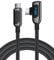 VisionSync 240W Right Angle USB C to USB C Cable [4ft],Nylon Braided Type C Fast Charging Cable with LED Display for lPhone 16/15 Pro Max, Galaxy S25/S24 Ultra, MacBook, Laptop,Black