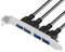 4 puertos USB 3.0 placa frontal Header 19Pin 20pin a USB 3.0 adaptador 4 puertos placa frontal placa base cable conector para PC
