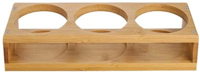 Générique Porte-Verres à Vin | Plateau à Gobelets en Bois | Plateau De Service Avec 3 Emplacements Pour Bouteilles Pour Comptoir De Restaurant Salle À Manger Maison Salon Appartement