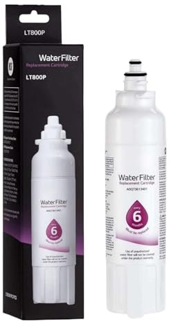 Eapoiuyr 1-Pack Compatible con LG LT800P Filtro De Agua De Repuesto para Frigorífico ADQ73613401 LSXS22423B LSXS26366S Repuesto Cada 6 Meses / 200 GalonesRepuestos De Repuesto