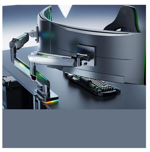 OPTEPYOE Große tragende Dual-Screen-Monitorhalterung, eine for Zwei 20-kg-Sekundärbildschirme, Computer-Roboterarm, T18-Bildschirmhalterung