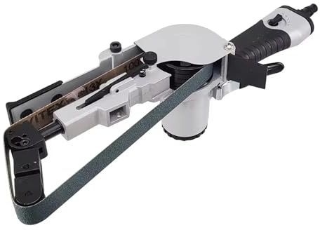 Pneumatischer Rohrschleifer, 17000 U/min, verstellbarer Winkel-Bandschleifer für runde Oberflächen/Schweißnähte, Rohr- und Schweißnaht-Bandschleifer