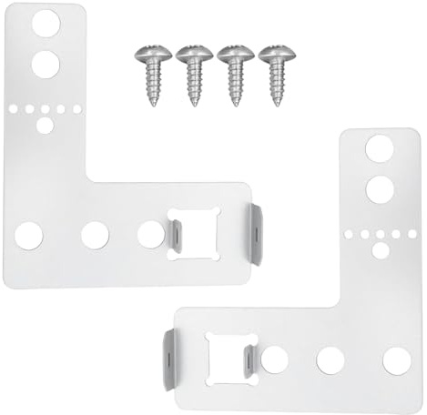 VZU 00170664 Lot de 2 supports de montage pour lave-vaisselle compatibles avec Bosch, Siemens, Neff, angle de fixation gauche et droit