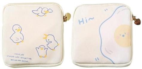 PBAHAUP 2 Sac Pour Serviettes Hygiéniques Tampons Protège Slip Culotte Menstruelle Pochette Rangement Organisateur Avec Fermeture Éclair, Pour Serviette Hygiénique Cadeau Premieres Régles Jeune Fille