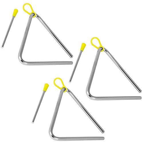 TIGER 15 cm 3 Stück Triangle Instrument mit Schlägel