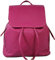 Freyday Ital. Echtleder Damen Rucksack leichter Tagesrucksack Daypack Lederrucksack Damenrucksack versch. Farben erhältlich R01 (Magenta)